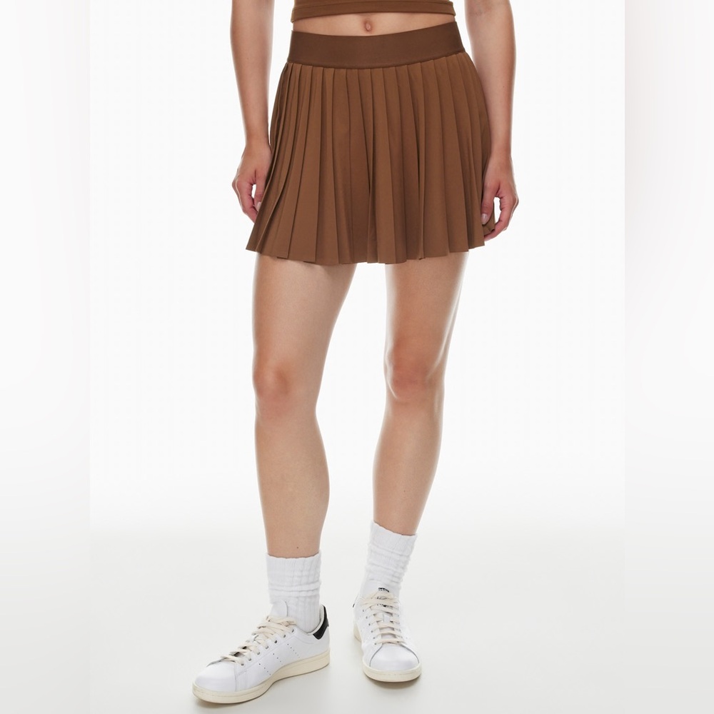 Aritzia MoveTech Tennis Pro Micro Skirt Cognac Brown